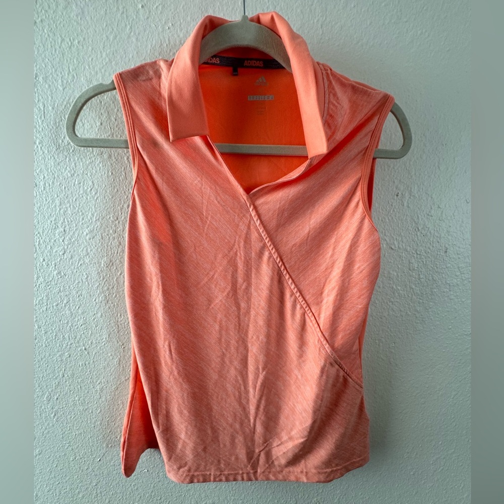 Adidas Women's Coral Golf Sleeveless Top